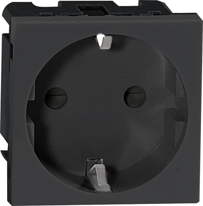 Picture of Orno NOEN GS, gniazdo moduowe 45x45mm 1x2P+Z, typ F schuko, 16A 250V, czarne