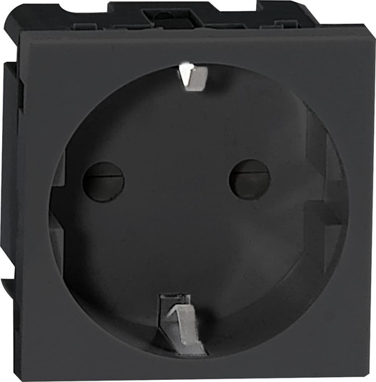 Picture of Orno NOEN GS, gniazdo moduowe 45x45mm 1x2P+Z, typ F schuko, 16A 250V, czarne