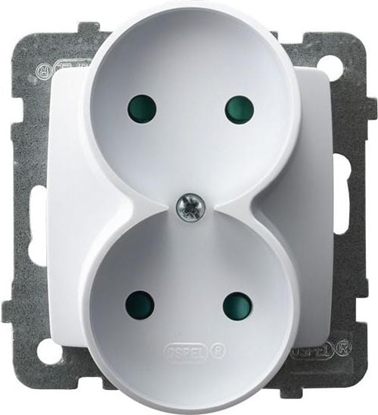 Picture of Ospel Gniazdo Karo podwójne z przesonami biae (GP-2SRP/m/00)