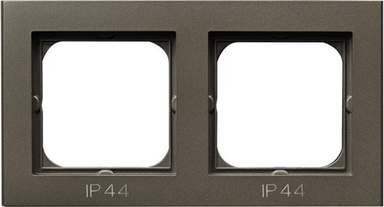 Picture of Ospel Ramka Podwójna IP44 Czekoladowy Metalik SONATA OSPEL