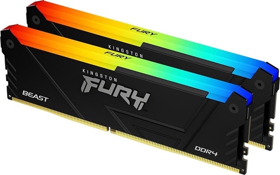 Изображение Pami Kingston Fury Beast RGB, DDR4, 32 GB, 3600MHz, CL18 (KF436C18BB2AK2/32)