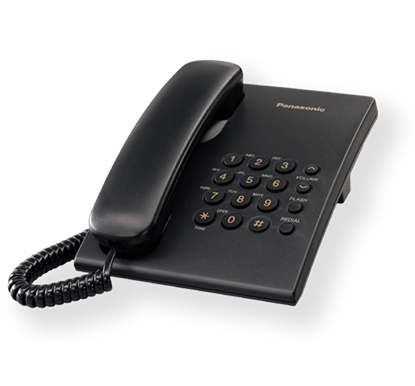 Изображение Telefon stacjonarny Panasonic KX-TS500FXB Czarny