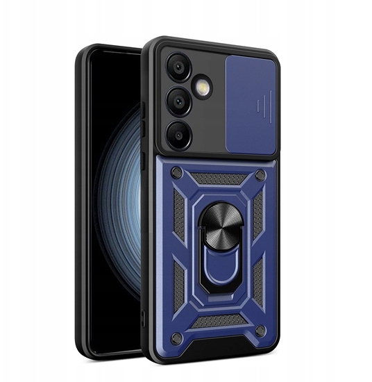 Picture of Pancerne etui Hybrid Armor Camshield z podstawk i oson aparatu na Samsung Galaxy A36 - niebieskie