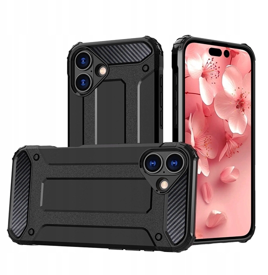 Изображение Pancerne hybrydowe etui Hybrid Armor pokrowiec futera na iPhone 16e - czarne