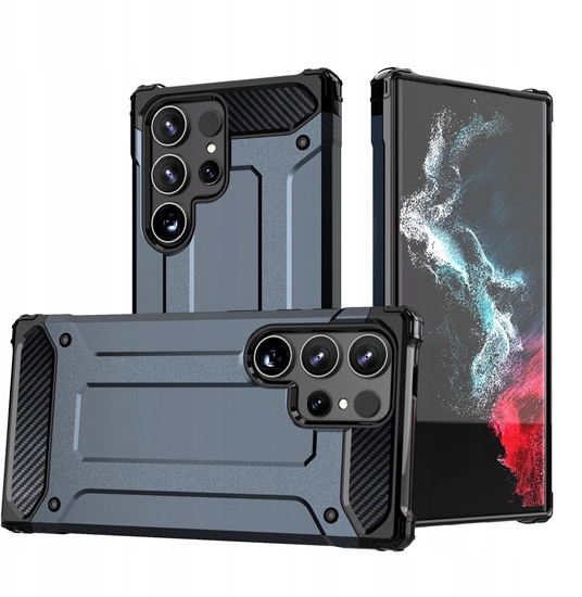 Picture of Pancerne hybrydowe etui Hybrid Armor pokrowiec futera na Samsung Galaxy S25 Edge - niebieskie