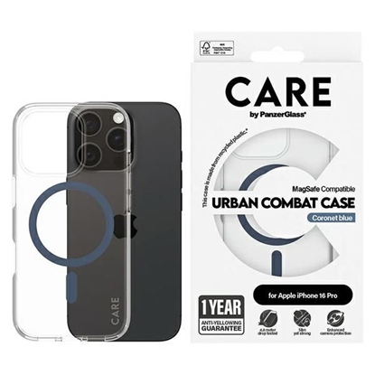 Attēls no PanzerGlass CARE Case Flagship Blue MagSAFE  iPhone '24 6.3" Pro