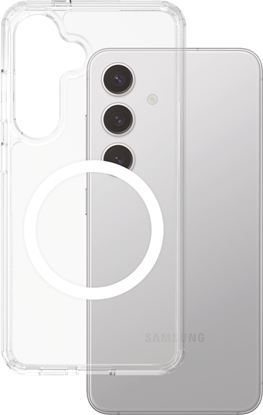 Attēls no CARE Flagship Case Clear w. white QI Galaxy S25 Plus