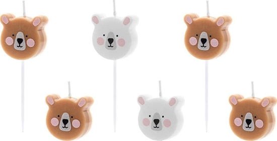 Picture of Party Deco wieczki Pikery Misie - 6 szt. uniwersalny