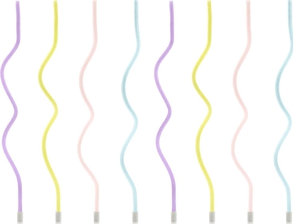 Picture of Party Deco wieczki urodzinowe zakrcone pastelowe - 14 cm - 8 szt. uniwersalny