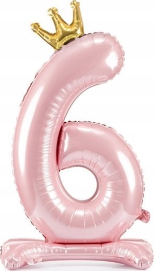 Picture of PartyDeco Stoj±cy balon foliowy 6 jasny ró 84cm