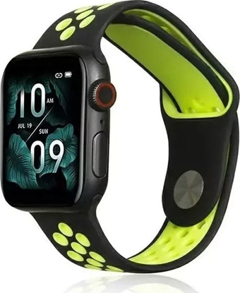 Изображение Pasek do smartwatcha Beline Sport Silicone do Apple Watch 42/44/45/49mm czarno-limonkowy black/lime