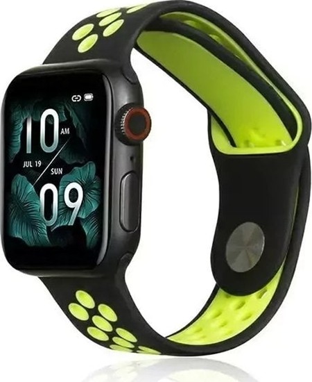 Picture of Pasek do smartwatcha Beline Sport Silicone do Apple Watch 42/44/45/49mm czarno-limonkowy black/lime