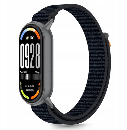 Picture of Pasek Tech-Protect Nylon Stripe do Xiaomi Smart Band 8 / 9 / 10 / NFC Black/orange