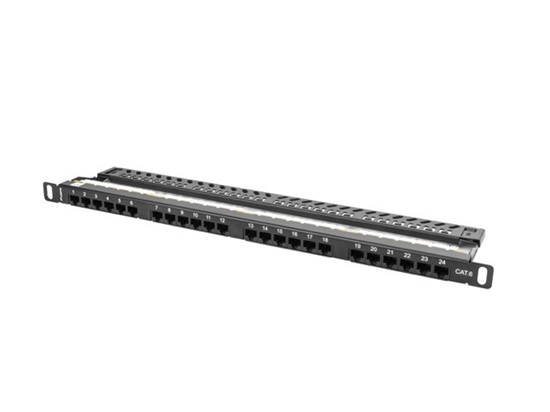 Picture of Lanberg 19" Patchpanel 0.5U 24-Port CAT.6 UTP mit Org. sw