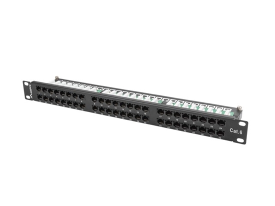 Picture of Lanberg 19" Patchpanel 1U 48-Port CAT.6 UTP schwarz