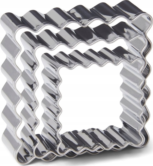 Picture of Patisse 3-czciowy zestaw kwadratowych foremek do ciastek ze stali nierdzewnej (P-02036)