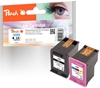 Изображение Peach PI300-948 tintes kārtridžs 2 pcs Saderība Melns, Fuksīns, Dzeltens, Tirkīzzils