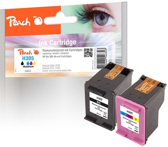 Изображение Peach Patrone HP Nr.305 MultiPack black & color remanufactured