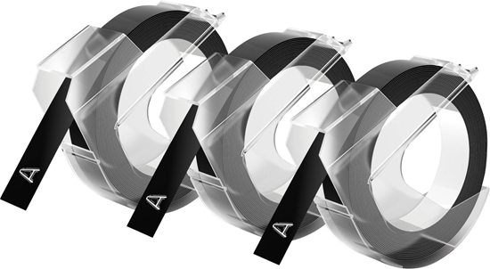 Изображение Pelikan Schriftband 12267 für DYMO schwarz auf transparent kompatibel