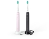 Picture of Philips 3100 series HX3675/15 2-pack sonic electric toothbrushes - black & pink