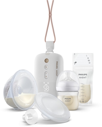 Picture of Philips Avent SCF543/11 Hands-free breast pump with one collection cup + baby bottle 125ml + 25 breast milk bags