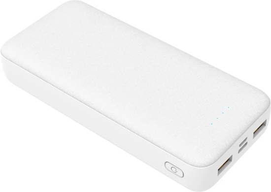 Picture of PLATINET POWER BANK SET 20000 mAh + 20W PD CHARGER + 1M CABLE WHITE [46220]