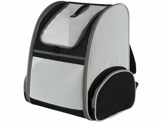 Picture of Plecak do Noszenia Zwierzt Trixie Chloe Czarny Jasnoszary Poliester 39  43  27 cm