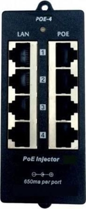 Attēls no ExtraLink EXTRALINK PoE injector 4 portowy IN czarna CASE