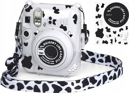 Attēls no Pokrowiec LoveInstant Futera Etui Case Pokrowiec Do Fujifilm Instax Mini 12 + Naklejki / Krówka
