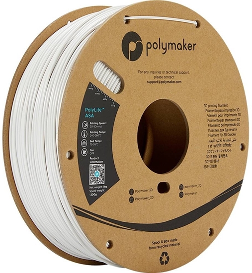 Picture of Polymaker PF01011 PolyLite Filament ASA UV-bestandig, vejrbestandig, #####hitzebeständig 2.85 mm 1000 g Hvid 1 stk