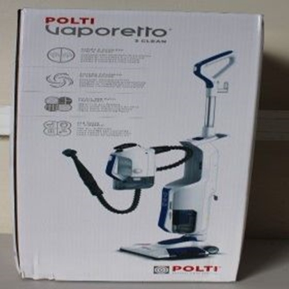 Attēls no SALE OUT.  | Polti Vacuum steam mop with portable steam cleaner | PTEU0299 Vaporetto 3 Clean_Blue | Power 1800 W | Steam pressure Not Applicable bar | Water tank capacity 0.5 L | White/Blue | DAMAGED PACKAGING