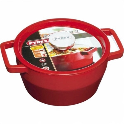 Attēls no Pot 2.2L PYREX round cast iron/O20cm/red 3426470022750