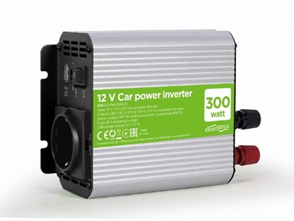 Изображение POWER INVERTER CAR 12V 300W/EG-PWC300-01 GEMBIRD