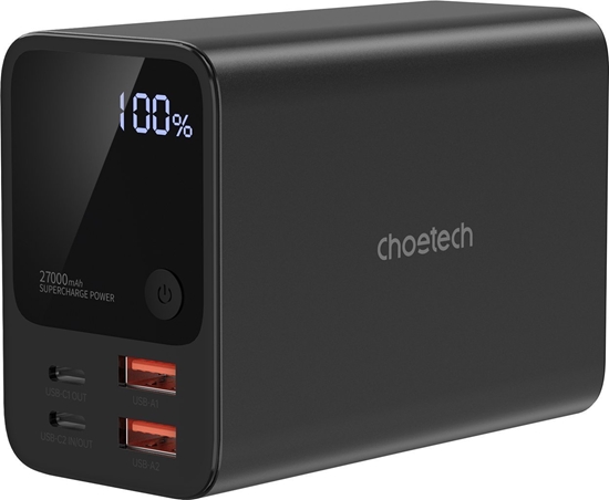 Изображение Powerbank Choetech Powerbank B635BK 2xUSB-A / 2xUSB-C 27000mAh - czarny