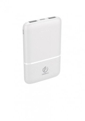 Attēls no Powerbank P5 (5 000mAh 10W), moc wyjściowa 10W zapewnia szybkie i stabilne ładowanie kompatybilnych urządzeń, jednoczesne ładowanie 3 urządzeń