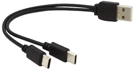 Picture of Kabel USB PremiumCord USB-A - USB-C 0.15 m Czarny (ku2y04)