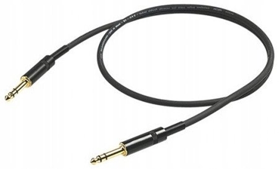 Изображение PROEL 6.3mm stereo male - 6.3mm stereo male, 10m, black