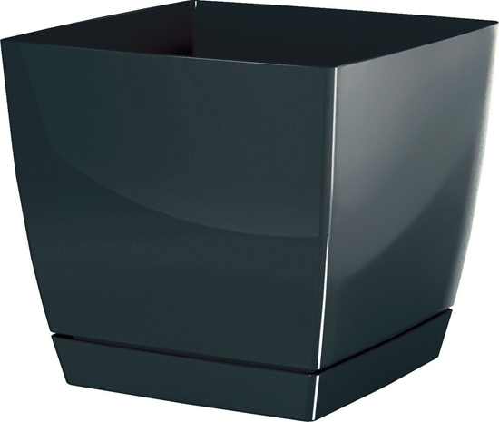 Picture of Prosperplast Doniczka kwadratowa COUBI DUKP100-426U, Kolor Grafit, Prosperplast, Wymiary 10x10x7.5 cm
