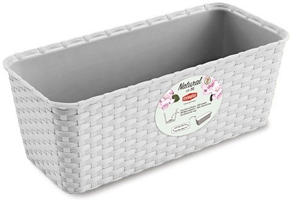 Attēls no Puku kaste balkoniem ar metala turetaju Natural 50x18x16cm balta 8003507758513