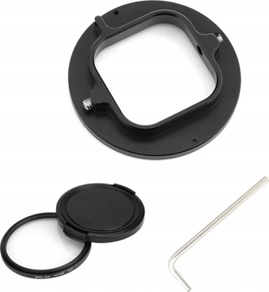 Attēls no Puluz Zestaw 3w1 Adapter Filtr Uv Dekielek 52mm Do Gopro Hero 9 Black