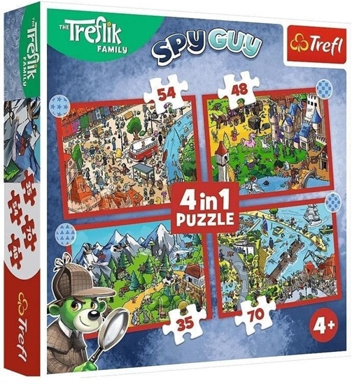Изображение Puzzle 4w1 Podróe Treflików TREFL