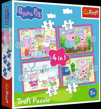 Attēls no PUZZLE 4W1 TREFL PEPPA UWIELBIA PRZYGODY PUD8