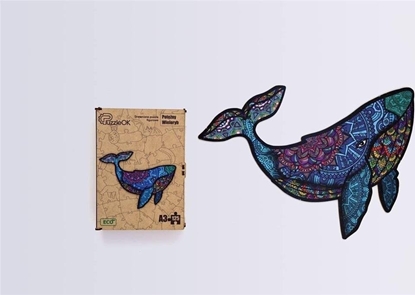 Attēls no PuzzleOK Puzzle drewniane eko 125 Potny wieloryb A3