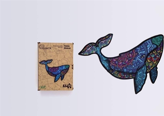 Picture of PuzzleOK Puzzle drewniane eko 125 Potny wieloryb A3