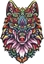 Attēls no PuzzleOK Puzzle drewniane eko 73 Tajemniczy wilk A4
