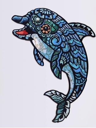 Attēls no PuzzleOK Puzzle drewniane eko 84 Delfin A4