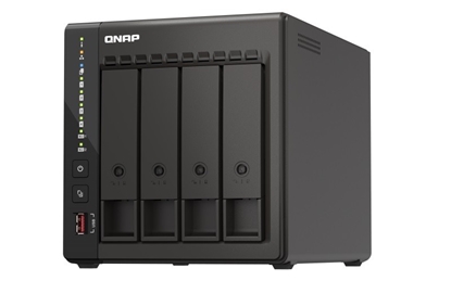 Attēls no QNAP TS-453E NAS Tower Ethernet LAN Black J6412
