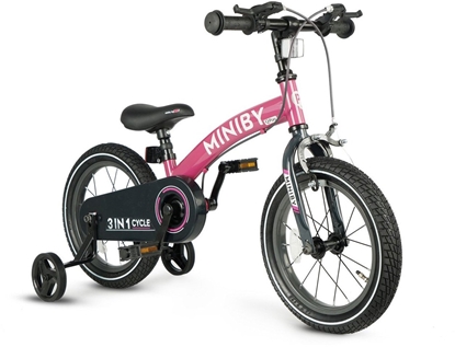 Attēls no Qplay Rowerek Dziecicy - Rowerek Biegowy Miniby 14 cali Rosa