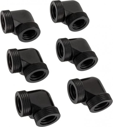 Изображение Raijintek Raijintek Pelias D160906, 16mm, 90 Grad Adapter - 6er-Pack, schwarz