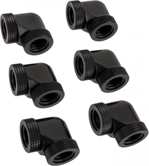 Изображение Raijintek Raijintek Pelias D160906, 16mm, 90 Grad Adapter - 6er-Pack, schwarz